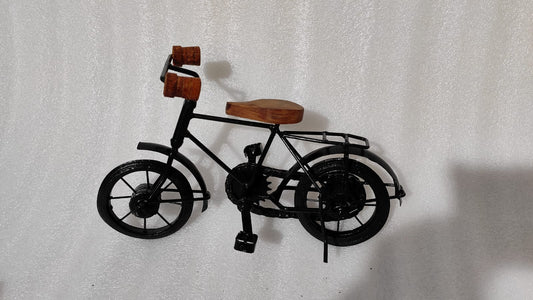 Wooden & Metal Bicycle Showpiece (Decorative Miniature)