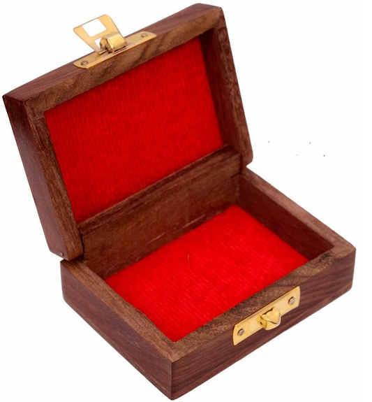 Hand-Carved Floral Wooden Jewelry & Keepsake Box