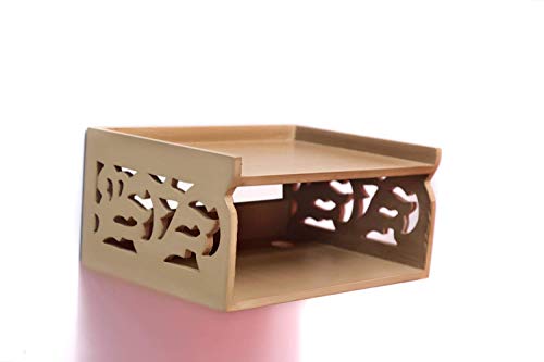 DECORASIA Wooden Beautiful WiFi Stand and Tv Set top Box Stand (Beige)