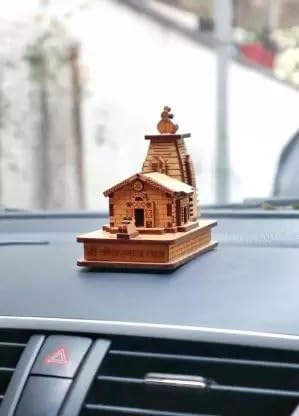 Decorasia Beautiful Small Kedarnath Temple Model for Home & Office | Miniature Wooden Mandir for Pooja & Spiritual D�cor