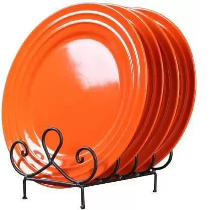 DECORASIA™ Iron Plate Stand Rack | Decorative Dish Holder for Kitchen & Dining