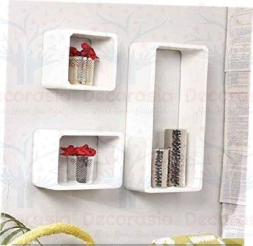 DECORASIA Beautiful Cube Shape Wall Shelves (Set of 3)