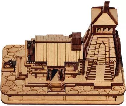 Decorasia Beautiful Small Kedarnath Temple Model for Home & Office | Miniature Wooden Mandir for Pooja & Spiritual D�cor