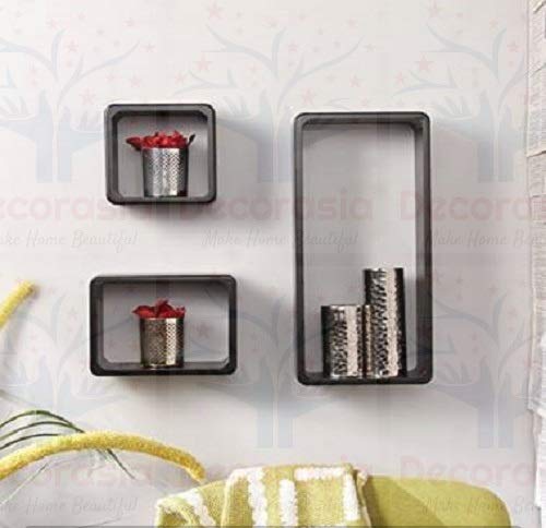 DECORASIA Beautiful Cube Shape Wall Shelves (Set of 3)