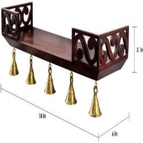 Decorasia Beautiful Traditional Wooden Temple for Home, Office & Multipurpose Use | Handcrafted Pooja Mandir for Worship & D�cor