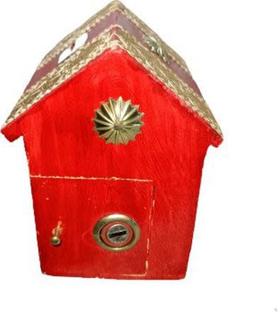 Decorasia Beautiful Wooden Money Bank for Kids with Lock & 2 Keys | Handcrafted Coin Saving Piggy Bank | Secure Wooden Gullak for Boys & Girls | Educational & Gift-Friendly