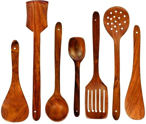 Decorasia Wooden Spatula for Cooking | Natural Wood Turner for Non-Stick Cookware | Heat-Resistant and Eco-Friendly Kitchen Tool
