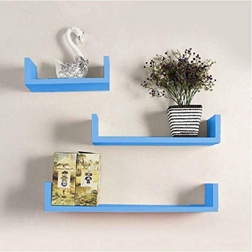 DECORASIA� Beautiful U Shape Wooden Wall Shelf for Multi Purpose Utility MDF Wall Shelf