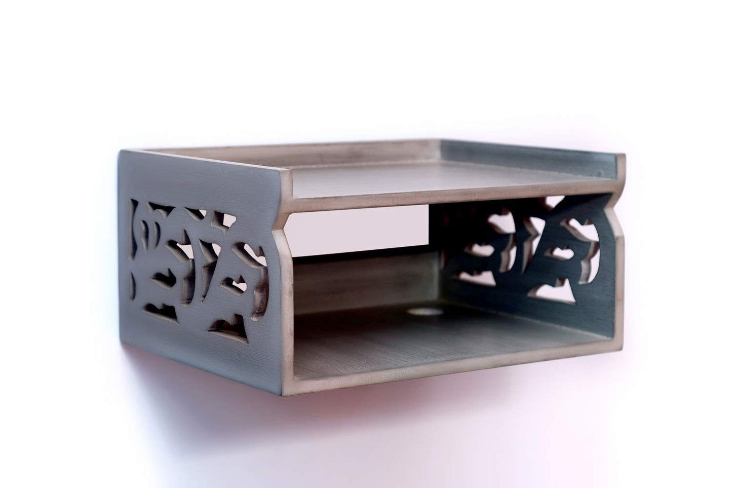DECORASIA Wooden Beautiful WiFi Stand and Tv Set top Box Stand (Grey)