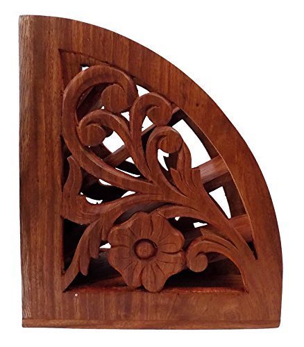 DECORASIA™ Handcrafted Sheesham Wood Remote Holder | Elegant Carved Organizer Stand