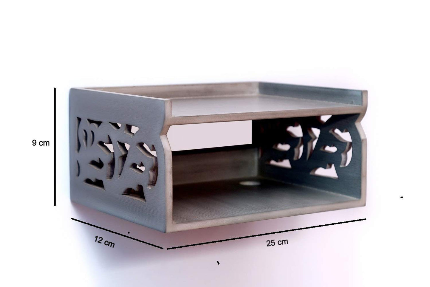 DECORASIA Wooden Beautiful WiFi Stand and Tv Set top Box Stand (Grey)