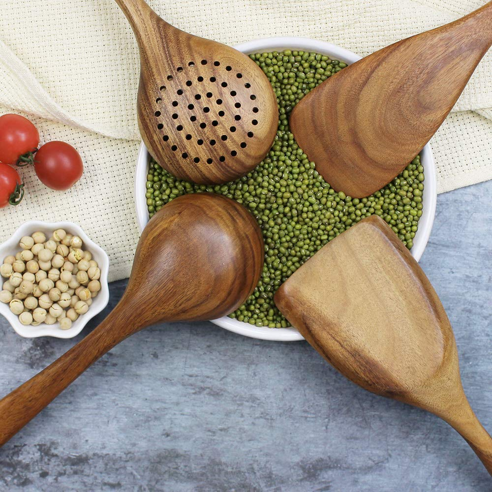 Handcrafted Sheesham Wood Cooking Spoon Set – Premium Natural Wooden Kitchen Utensils