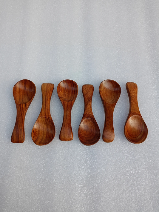 Premium Handmade Wooden Spoon Set (Set of 6)
