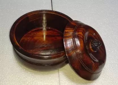 Natural Finish Wooden Chapati Box