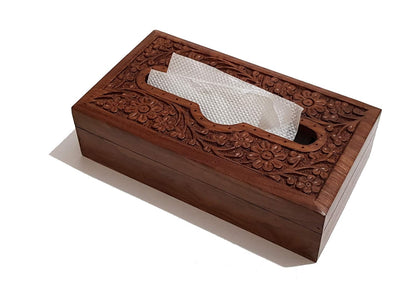 Wooden Tissue Napkin Holder Box