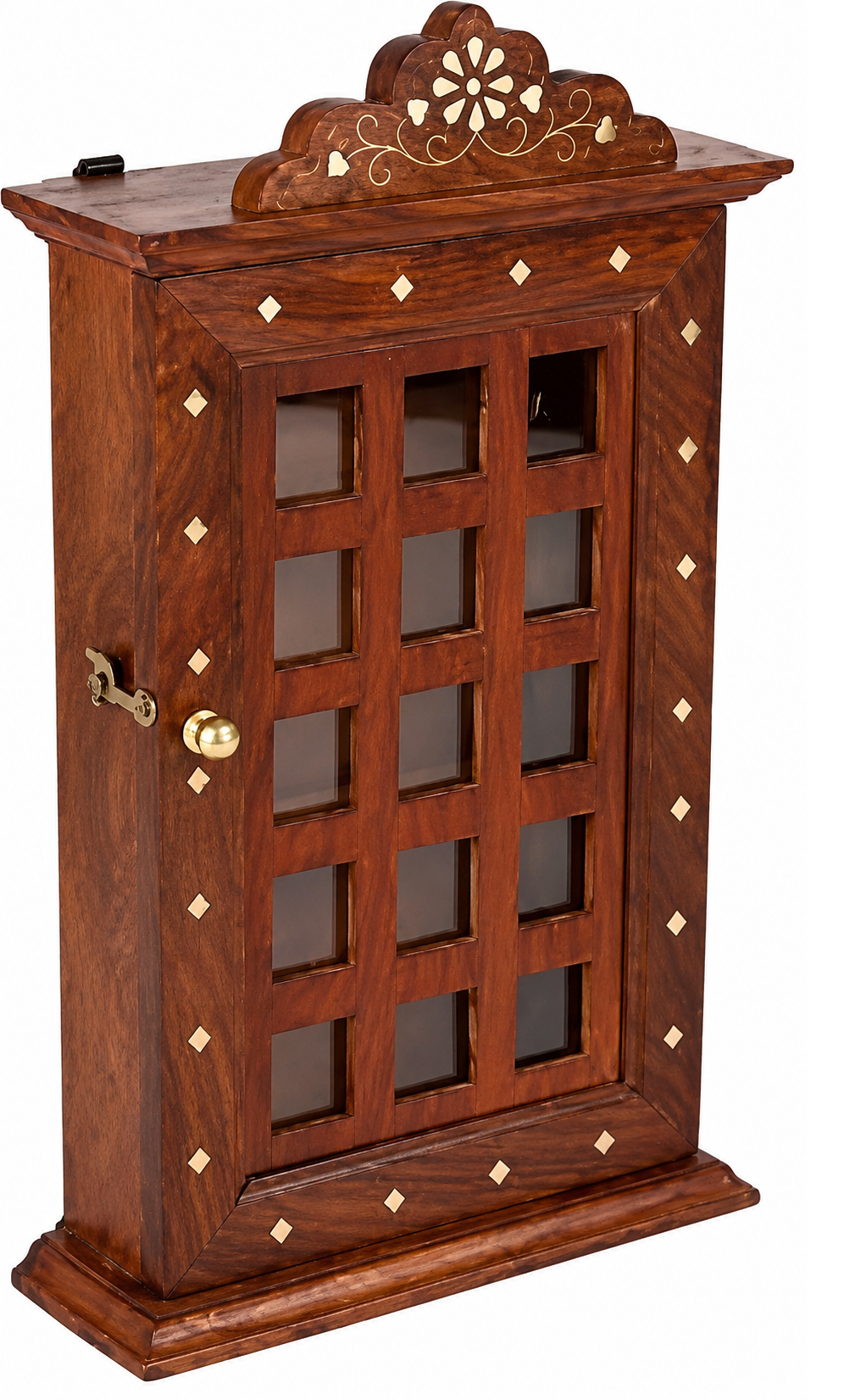 Handcrafted Wooden Key Cabinet Box – Wall Mounted Key Storage Organizer