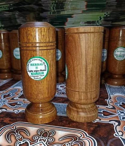 DECORASIA™ Vijaysaar Wooden Diabetes Control Glass (100% Natural)