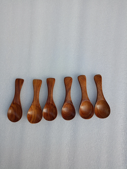 Premium Handmade Wooden Spoon Set (Set of 6)