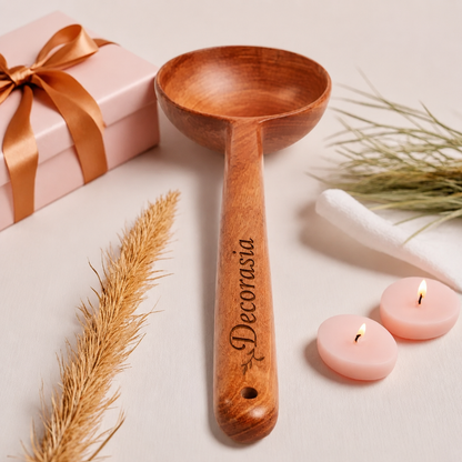 Decorasia Handcrafted Wooden Ladle (Serving Spoon)