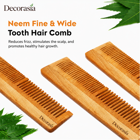 Decorasia Herbal Neem Comb for Healthy Scalp & Hair Growth