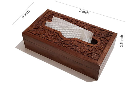 Wooden Tissue Napkin Holder Box