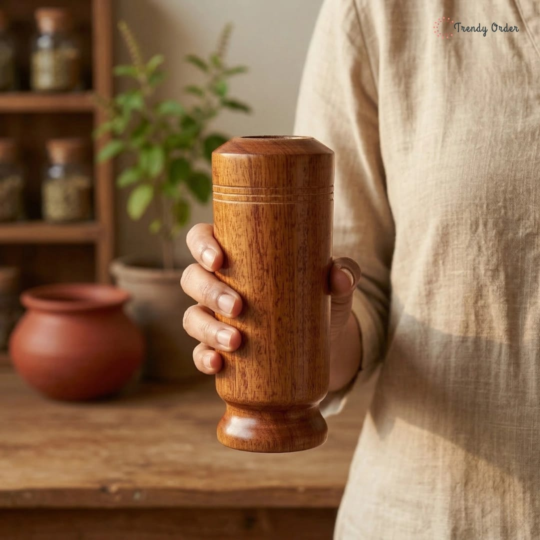 DECORASIA™ Vijaysaar Wooden Diabetes Control Glass (100% Natural)