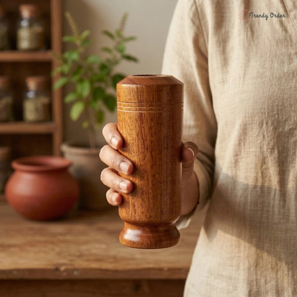 DECORASIA™ Vijaysaar Wooden Diabetes Control Glass (100% Natural)
