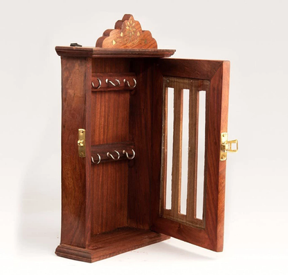 Premium Wooden Key Cabinet – Handcrafted Wall Mounted Key Holder