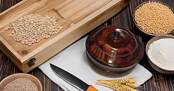 Natural Finish Wooden Chapati Box