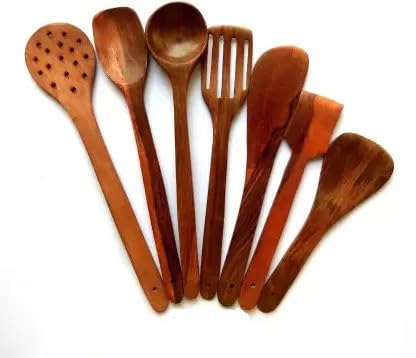 Decorasia Wooden Cooking Spoon for Kitchen | Natural Wood Stirring Spoon | Heat-Resistant & Non-Stick Safe Utensil