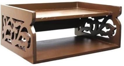 Decorasia Beautiful Traditional Small Wooden Temple for Home, Office & Multipurpose Use | Compact Pooja Mandir for Daily Worship & D�cor