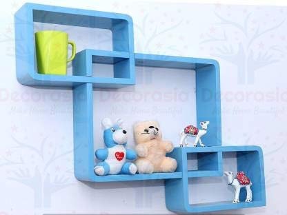 DECORASIA� Beautiful Interlocking Shape (Set of 3) Wooden Wall Shelf