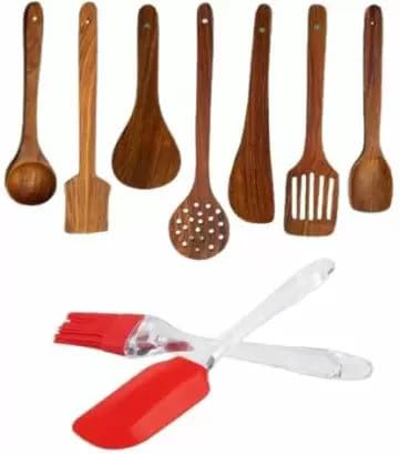 Decorasia Wooden Ladle for Cooking | Handcrafted Natural Wood Serving Spoon | Heat-Resistant | Safe for Non-Stick Cookware