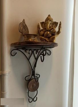 Decorasia Beautiful Traditional Small Wooden Temple for Home, Office & Multipurpose Use | Compact Pooja Mandir for Worship & D�cor