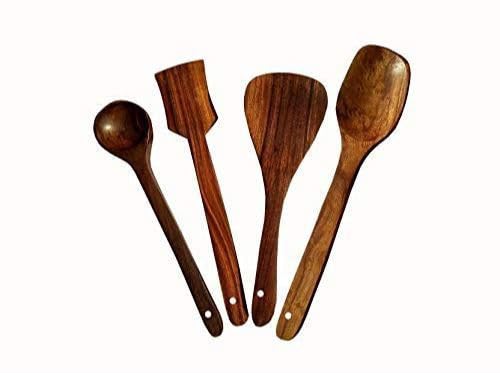 Decorasia Wooden Ladle for Cooking & Serving | Natural Wood Deep Spoon | Heat-Resistant & Non-Stick Cookware Safe