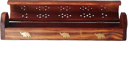 Handcrafted Wooden Incense Stick Holder Box (Agarbatti Stand)