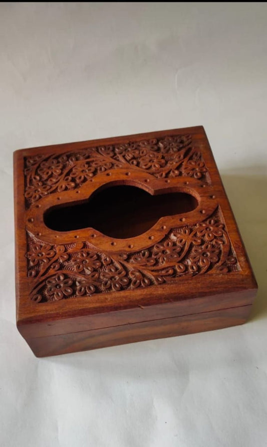 Wooden Tissue Holder