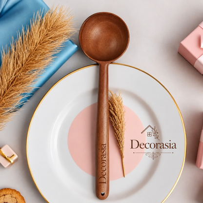 Decorasia Handcrafted Wooden Ladle (Serving Spoon)