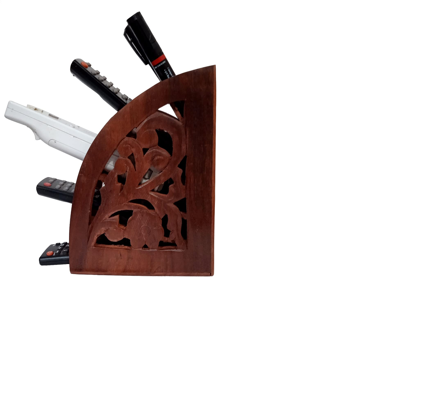 Wooden Hand carved remote stand