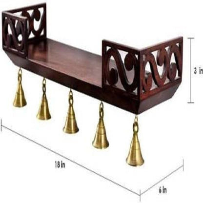 Decorasia Beautiful Traditional Wooden Temple for Home, Office & Multipurpose Use | Handcrafted Pooja Mandir for Worship & D�cor