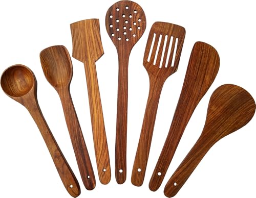 Decorasia Wooden Spatula for Cooking | Natural Wood Turner for Non-Stick Cookware | Heat-Resistant and Eco-Friendly Kitchen Tool