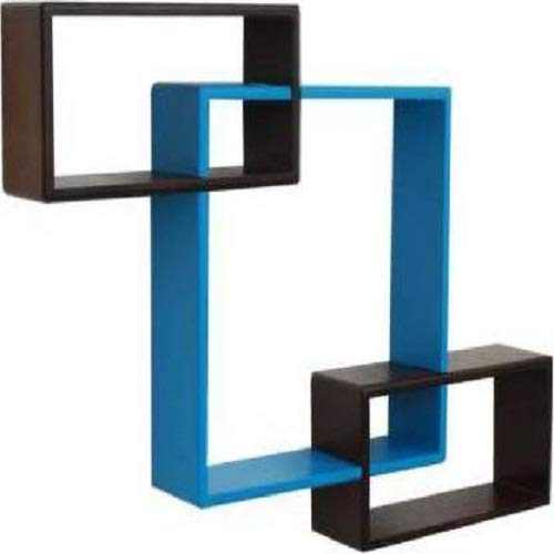 DECORASIA� Beautiful Interlocking Shape (Set of 3) Wooden Wall Shelf