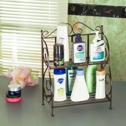 DECORASIA Foldable Wrought and Cast Iron Spice Shelf Rack Containers Utensil Kitchen Rack (Iron)