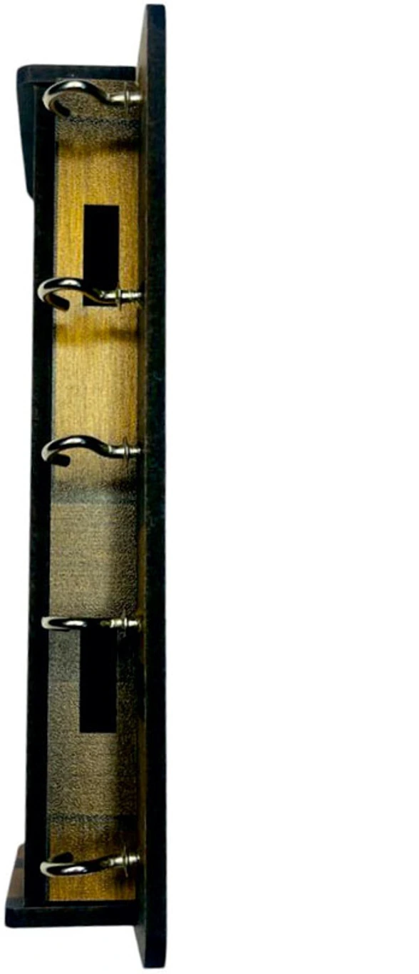 Islamic Wooden Wall Key Holder – Elegant Arabic Calligraphy Organizer
