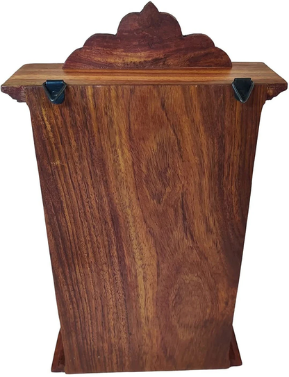 Handcrafted Wooden Key Cabinet Box – Wall Mounted Key Storage Organizer