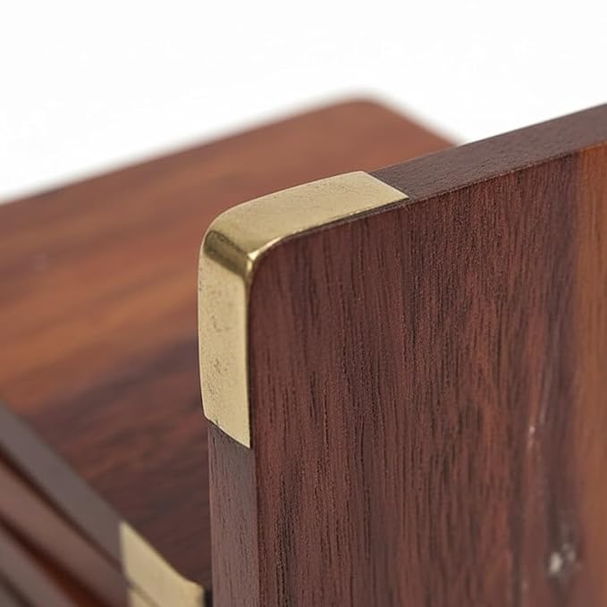 Wooden Drink & Glass Coasters Set of 6