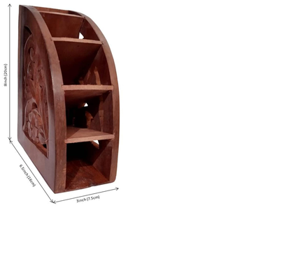 Wooden Hand carved remote stand