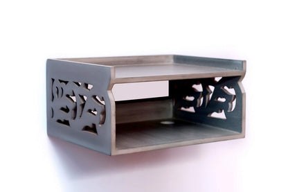 DECORASIA Wooden Beautiful WiFi Stand and Tv Set top Box Stand (Grey)