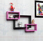 DECORASIA� Beautiful Interlocking Shape (Set of 3) Wooden Wall Shelf
