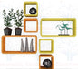 DECORASIA� Beautiful & Antique Cube & Rectangle Shape (Set of 6) Mounted Rack Shelves.